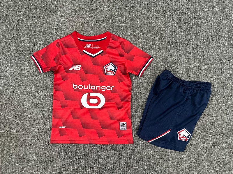 Maillot Lille OSC Enfant 2025 2026 Domicile Rouge
