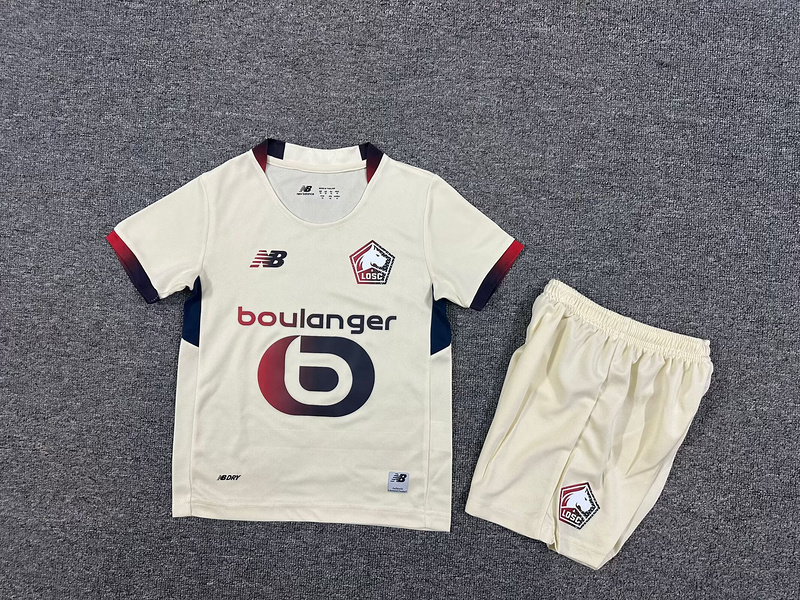 Maillot Lille OSC Enfant 2025 2026 Extérieur Blanc Maillot Lille OSC Enfant 2025 2026 Extérieur Blanc