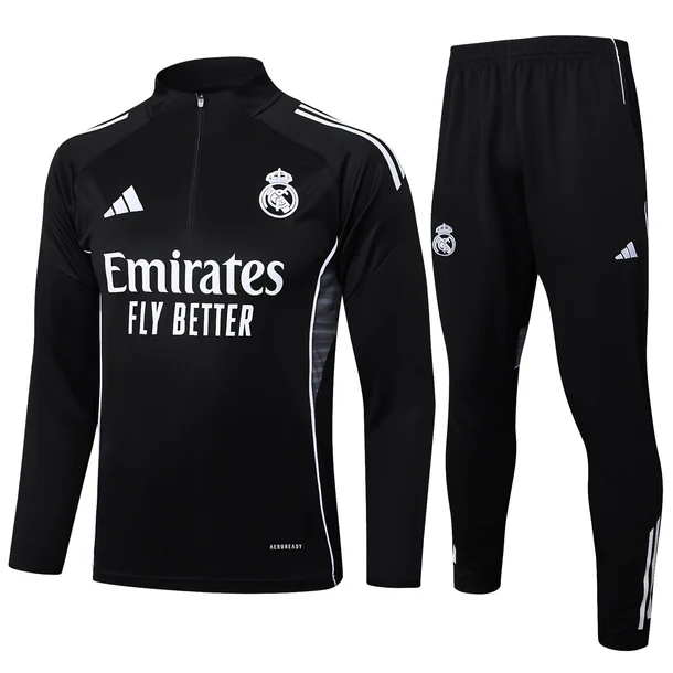 Ensemble Veste Real Madrid Noir 2025-2026