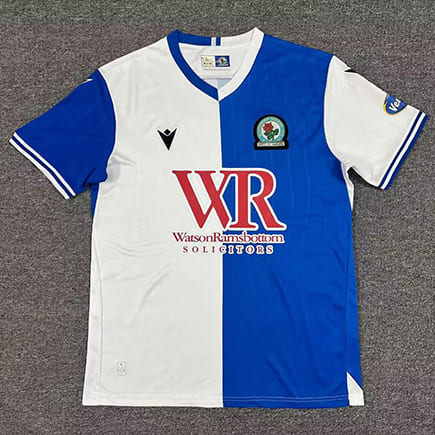 Maillot Blackburn Rovers Domicile 2025 2026 -Blanc Bleu Maillot Blackburn Rovers Domicile 2025 2026 -Blanc Bleu