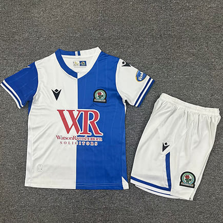 Maillot Blackburn Rovers Domicile 2025 2026 Enfant -Blanc Bleu