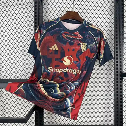 Maillot Édition-Spéciale Manchester United 2025 2026 -Rouge Bleu