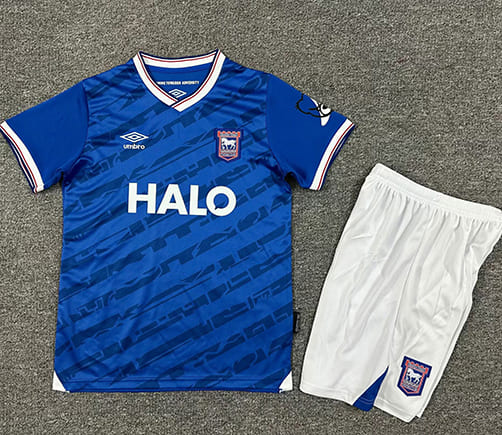 Maillot Ipswich Town Domicile 2025 2026 Enfant -Bleu Blanc