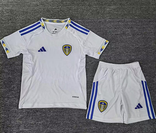 Maillot Leeds United Domicile 2025 2026 Enfant -Blanc