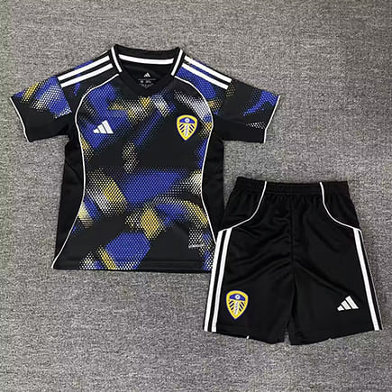 Maillot Leeds United Third 2025 2026 Enfant -Bleu Noir