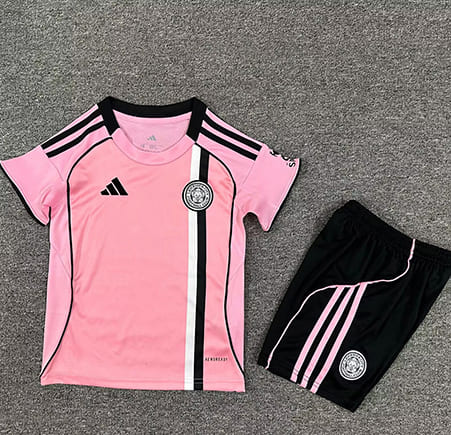 Maillot Leicester City Third 2025 2026 Enfant -Rose Noir