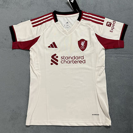 Maillot Liverpool Extérieur 2025 2026 -Femme Blanc Rouge