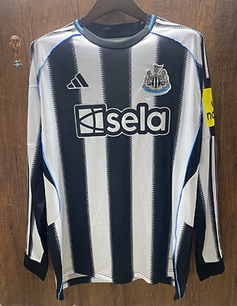 Maillot Manches Longues Newcastle United Domicile 2025 2026 -Noir Blanc