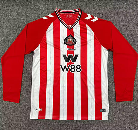 Maillot Manches Longues Sunderland Domicile 2025 2026 -Rouge Blanc Maillot Manches Longues Sunderland Domicile 2025 2026 -Rouge Blanc