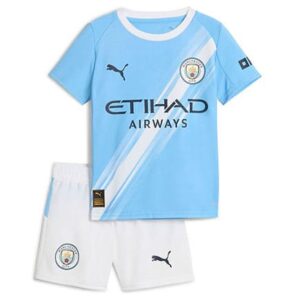 Maillot Manchester City Domicile 2025 2026 Enfant -Bleu Blanc