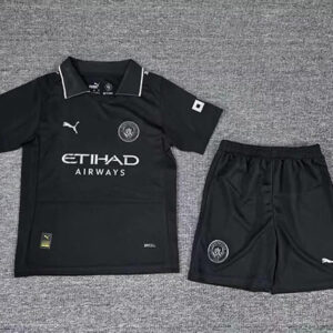 Maillot Manchester City Extérieur 2025 2026 Enfant -Noir