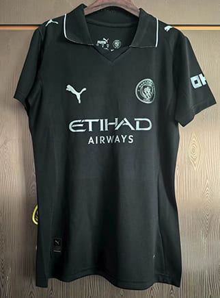 Maillot Manchester City Extérieur 2025 2026 -Femme Noir
