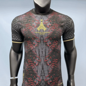 Maillot Paris SG Noir Rouge 2025 2026 – Version Player