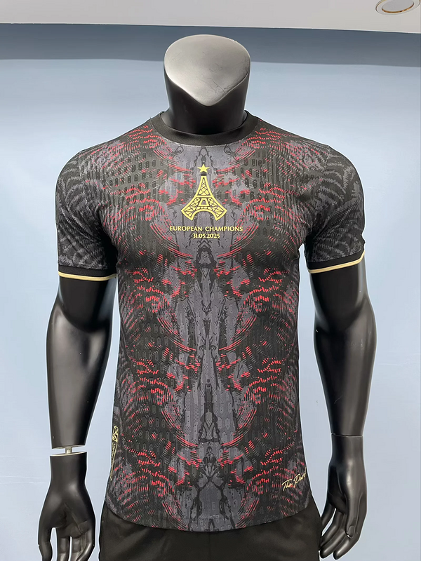 Maillot Paris SG Noir Rouge 2025 2026 – Version Player
