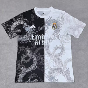 Maillot Real Madrid Dragon blanc et noir 2025 2026