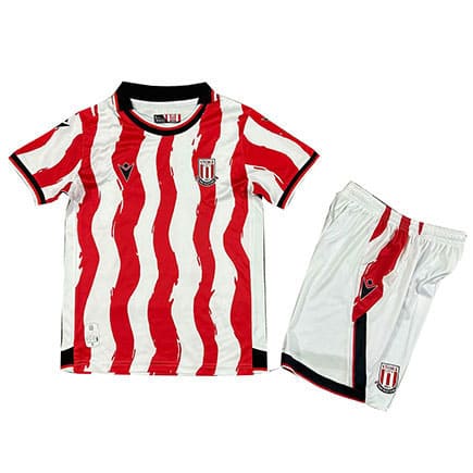 Maillot Stoke City Domicile 2025 2026 Enfant -Rouge Blanc