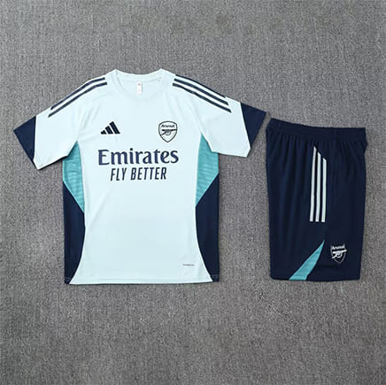 Maillot Training Arsenal+Short 2025 2026 -Blanc Bleu
