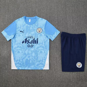 Maillot Training Manchester City+Short 2025 2026 -Bleu Blanc