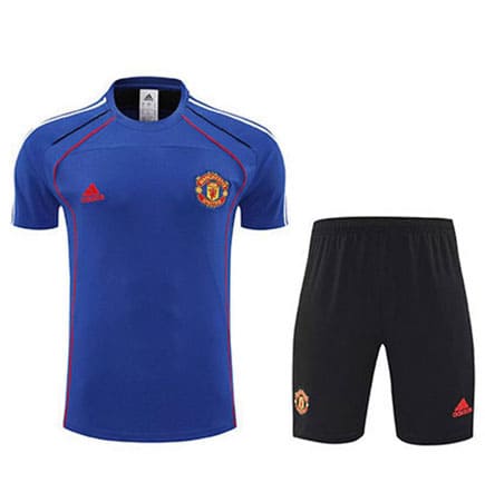 Maillot Training Manchester United+Short 2025 2026 -Bleu Noir