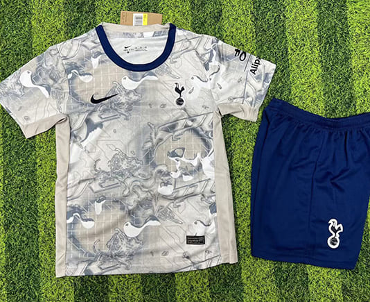 Maillot Training Tottenham+Short 2025 2026 -Gris Bleu Maillot Training Tottenham+Short 2025 2026 -Gris Bleu