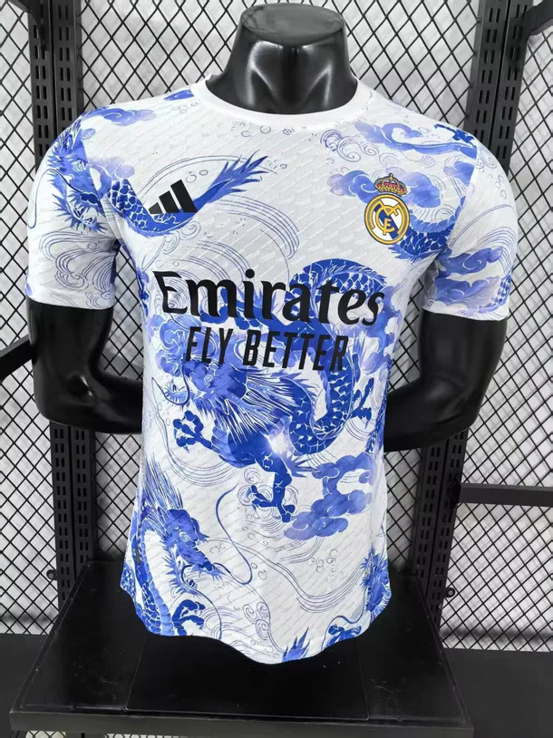 Real Madrid Maillot Version Match Concept Dragon Bleu Blanc 2025-2026 Real Madrid Maillot Version Match Concept Dragon Bleu Blanc 2025-2026