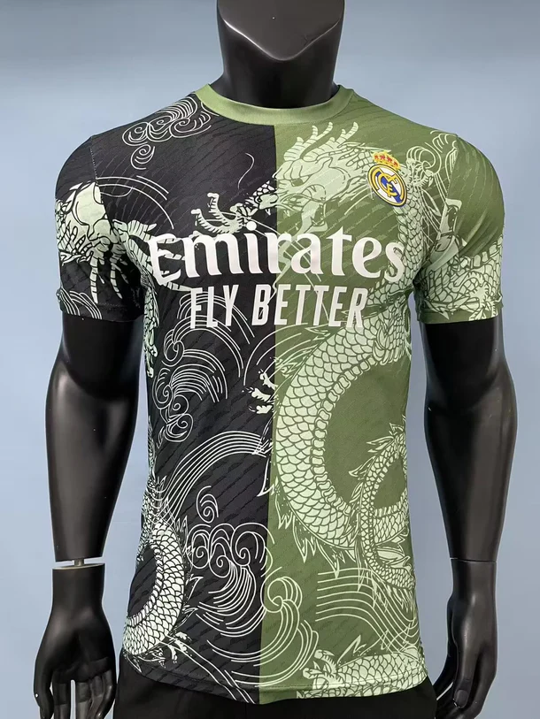 Real Madrid Maillot Version Match Dragon vert noir 2025-2026