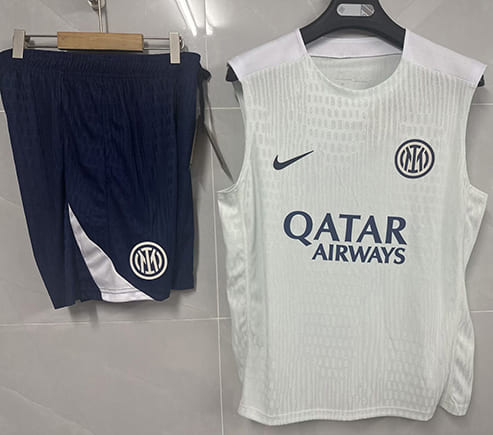 Debardeur Inter Milan+Short Blanc Bleu 2025 2026