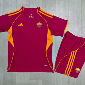 Maillot AS Roma Domicile 2025 2026 Enfant -Rouge