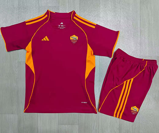 Maillot AS Roma Domicile 2025 2026 Enfant -Rouge Maillot AS Roma Domicile 2025 2026 Enfant -Rouge