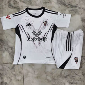 Maillot Albacete Domicile 2025 2026 Enfant -Blanc Noir