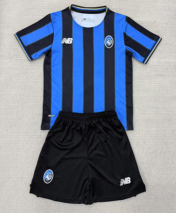 Maillot Atalanta Domicile 2025 2026 Enfant -Bleu Noir Maillot Atalanta Domicile 2025 2026 Enfant -Bleu Noir