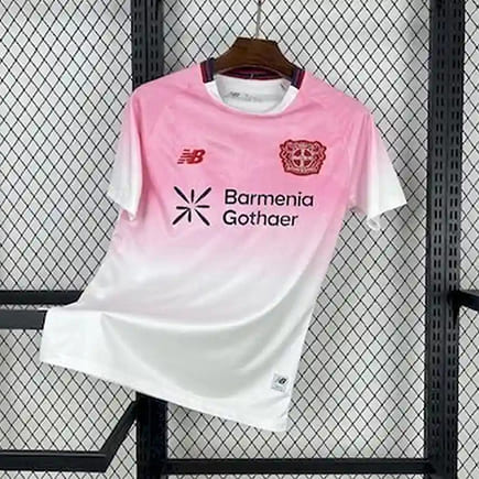 Maillot Bayer 04 Leverkusen Extérieur 2025 2026 -rose Blanc