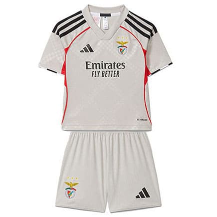 Maillot Benfica Extérieur 2025 2026 Enfant -Gris