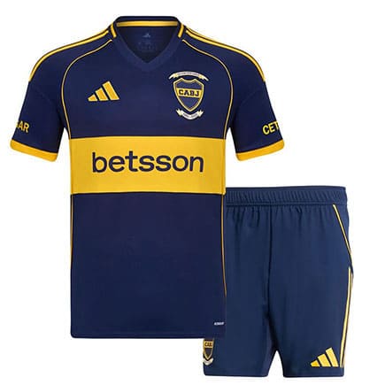 Maillot Boca Juniors Domicile 2025 2026 Enfant -Bleu Jaune