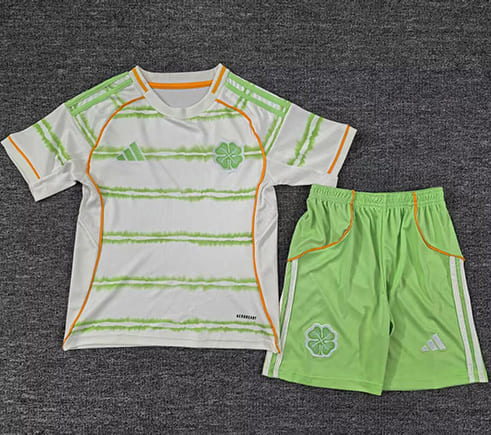 Maillot Celtic Third 2025 2026 Enfant -Blanc Vert Maillot Celtic Third 2025 2026 Enfant -Blanc Vert
