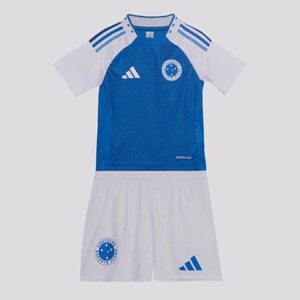 Maillot Cruzeiro Domicile 2025 2026 Enfant -Bleu Blanc