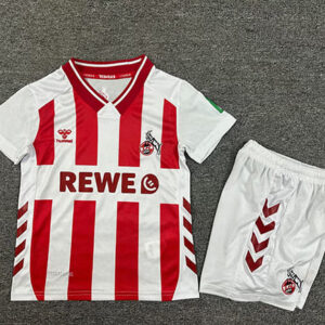 Maillot FC Cologne Domicile 2025 2026 Enfant -Rouge Blanc