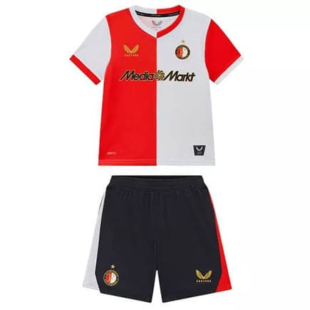 Maillot Feyenoord Domicile 2025 2026 Enfant -Rouge Blanc Noir