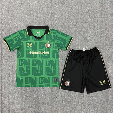 Maillot Feyenoord Fourth 2025 2026 Enfant -Vert Noir