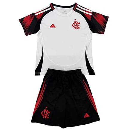 Maillot Flamengo Extérieur 2025 2026 Enfant -Blanc Noir