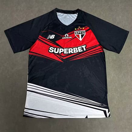 Maillot Gardien Sao Paulo 2025 2026 -Noir Rouge Blanc