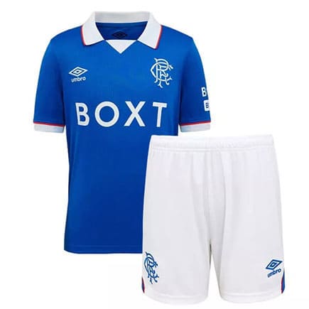 Maillot Glasgow Rangers Domicile 2025 2026 Enfant -Bleu Blanc