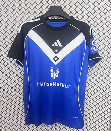 Maillot Hamburger SV Extérieur 2025 2026 -Bleu Noir Blanc Maillot Hamburger SV Extérieur 2025 2026 -Bleu Noir Blanc