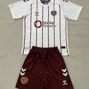 Maillot Hearts Extérieur 2025 26 Enfant -Blanc Rouge