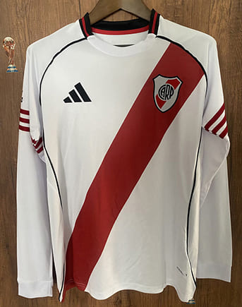 Maillot Manches Longues River Plate Domicile 2025 2026 Maillot Manches Longues River Plate Domicile 2025 2026