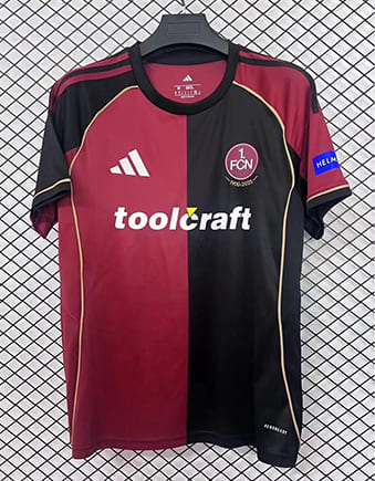 Maillot Nuremberg FC Domicile 2025 2026 -Rouge Bleu