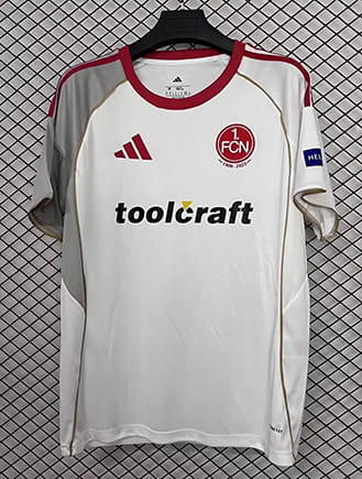 Maillot Nuremberg FC Extérieur 2025 2026 -Blanc Gris