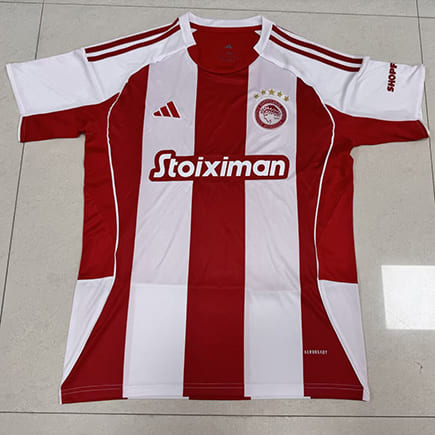 Maillot Olympiacos Piraeus Domicile 2025 2026 -Rouge Blanc