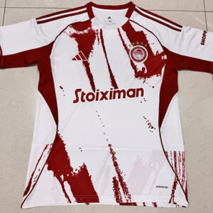 Maillot Olympiacos Piraeus Extérieur 2025 2026 -Blanc Rouge