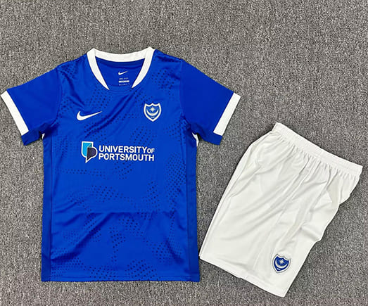 Maillot Portsmouth Domicile 2025 2026 -Enfant Bleu Blanc